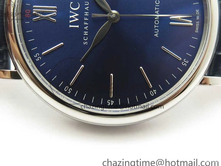 MIROTIME 0103 Portofino Automatic SS FKF 1:1 Best Edition Blue Dial on Blue Leather Strap A Cozy 7133